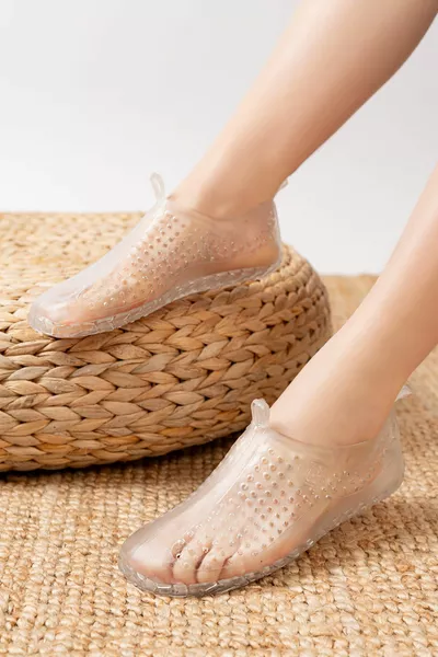 Unisexe Chaussures de mer Semelle antidérapante Piscine élégante Transparent Plage Rafting Sandales