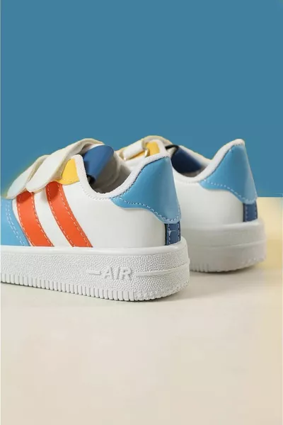 Дишащи бели сини червени детски маратонки Air 