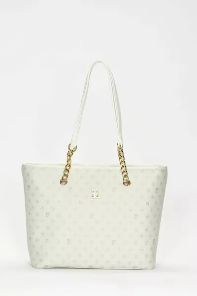 حقيبة كتف نسائية بلون أبيض 