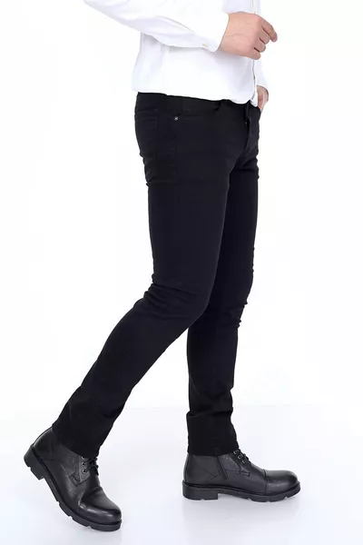 دنيم  سليم فيت ليكرا جينز أسود جينز رجالي