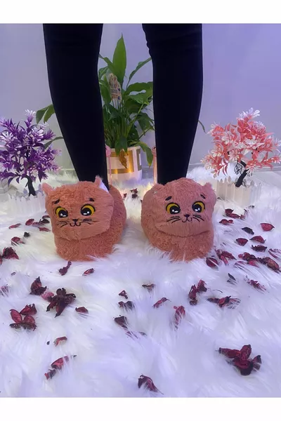 باندوف لطيف كيتي الشكل الشتاء البيت النعال