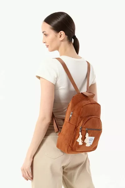 المرأة الموسم الجديد الراحة نموذج المخملية سروال قصير مقصورتين الجبهة جيب المدرسة الرياضة حقيبة السفر على ظهره