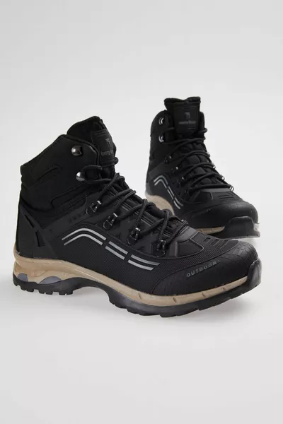 Bottes de trekking unisexes noires fumées 