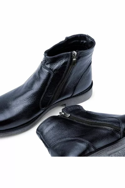 بريستول جلد طبيعي مضاد للانزلاق وحيد بسحاب تشيلسي أحذية عادية أزرق كحلي