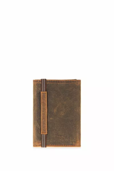 Коричневый кожаный кошелек 