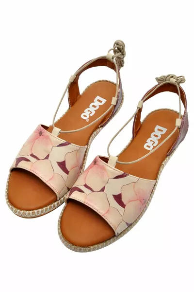 Schnürsandalen aus veganem Leder in Rosa für Damen - Sweetness Design