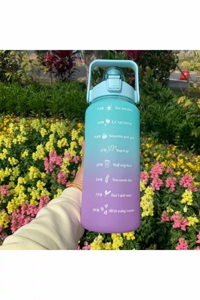 Мотивационный набор из 3 флаконов для воды Поилка для воды 2 л +  мл +  мл Тритан Gym Бутылка для воды Поилка