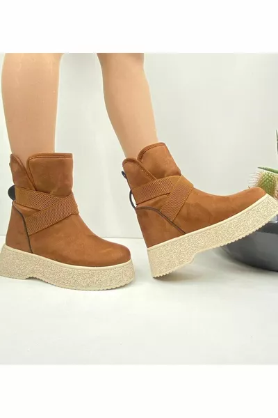 Women's Suede Thick Sole Elasticated Boots