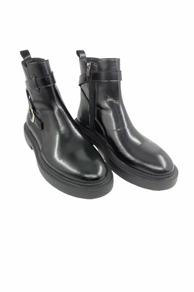  Stivali Casual Uomo Fibbia Apertura Nera