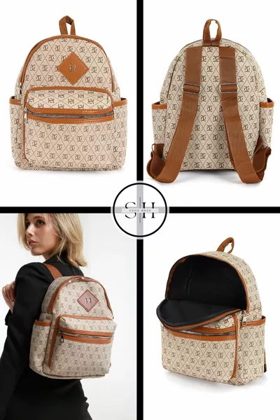 شعار المرأة الأصلي مبطن 4 مقصورات السفر المدرسة الرياضية الاستخدام اليومي الفاخرة والعصرية على ظهره