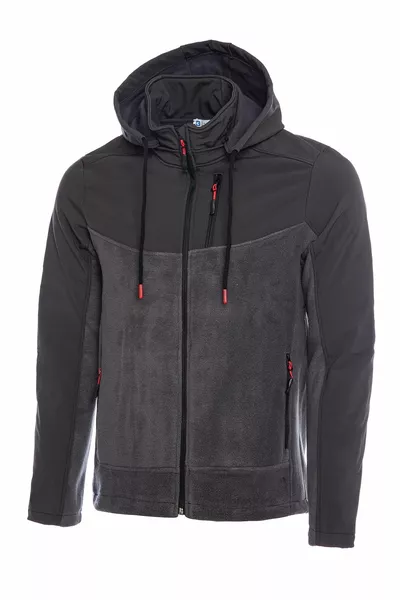 Abnehmbare Herren Softshell/Fleece Garnish Sportjacke mit Kapuze