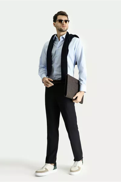 Uzun Kol Regular Fit Non Iron Ütü Gerektirmeyen Pamuklu Gömlek