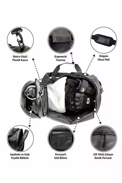 Elite Duffel Bag Цилиндрическая спортивная сумка черная  л