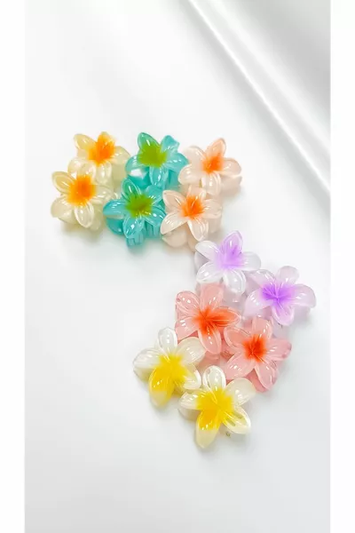 Femmes Visionova Coloré  Pièces Mini Lotus Fleur Pinces à Linge et Fermoirs