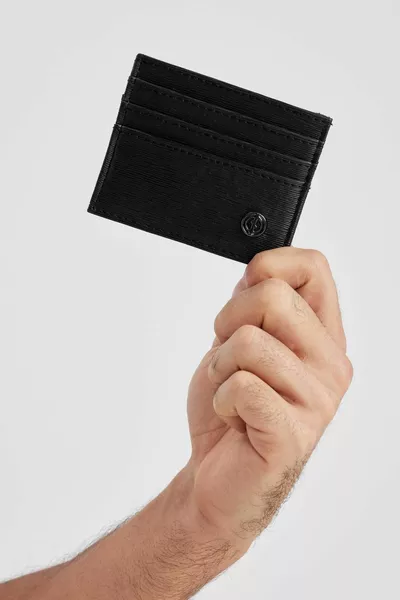 حامل بطاقة عمل جلد صناعي للرجال محفظة axns