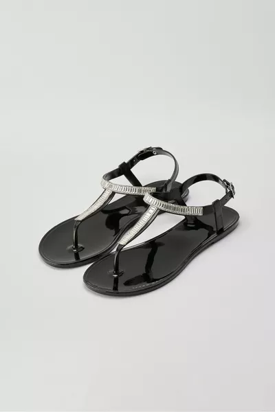 Mia Flip-Flop Gel Cottage с черни камъни - Ежедневни сандали