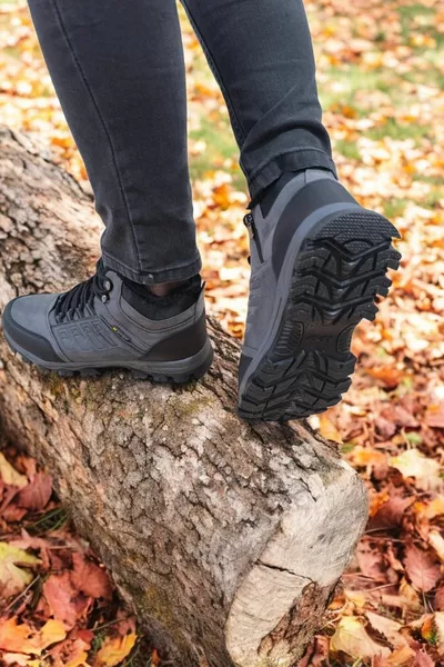 Grijze Stepper Waterdichte Rits Orthopedische Tracking Laarzen voor heren 