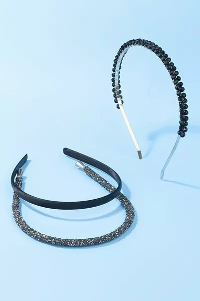 Set di coulisse, glitter, corona di perle