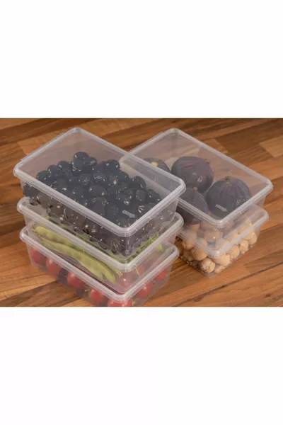 Récipient de stockage en plastique 1 litre  pièces Récipient de congélation auto-fermé hermétique  cm