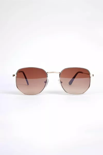 Unisex Gold Coffee Sunglasses Pentagonclass