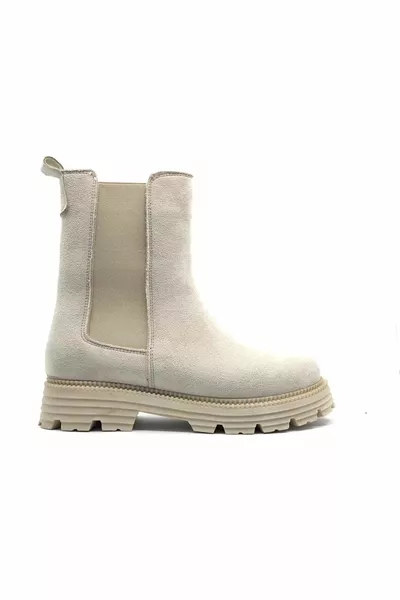 Азиатские женские ботинки челси с толстой подошвой и эластичными боками TEN-Suede