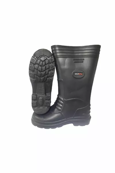 Unisex Schwarzer Eva Lightweight Poly Sole Langer Regenstiefel