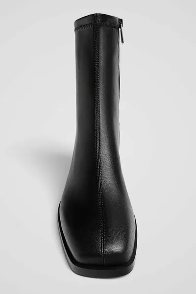 Bottes à talons stretch noires pour femmes