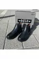 Triple  Men's Black Genuine Leather Casual Fur Thick Rubber Non-Slip Sole Daddy Winter Postal Boots