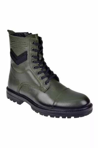 Echtleder Postal Herrenstiefel -m Khaki