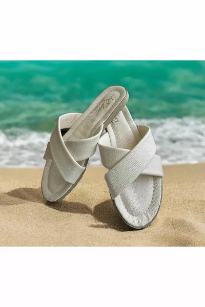 Pantofole da donna Pantofole casual bianche da esterno Pacchetto dote Ospite Mare Casa Vacanze al mare Pantofole da donna