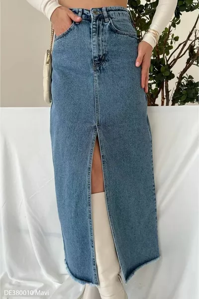 سنو غسل ستة شرابة شق تنورة الدنيم (شراء عن طريق سؤال البائع)