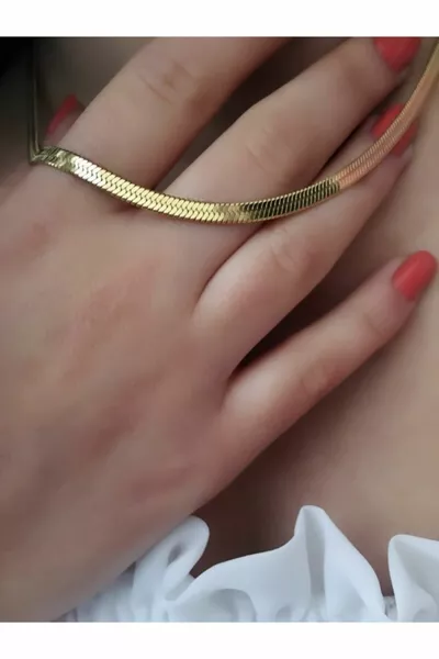 Collier chaîne italienne en acier de haute qualité pour femme cm