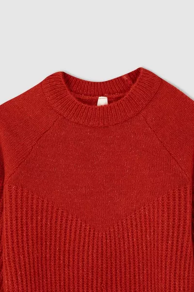 سترة برقبة دائرية للبنات wn