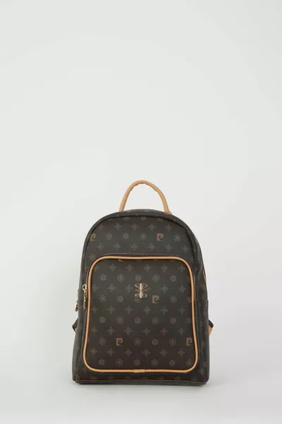 Женский рюкзак с кофейной монограммой 