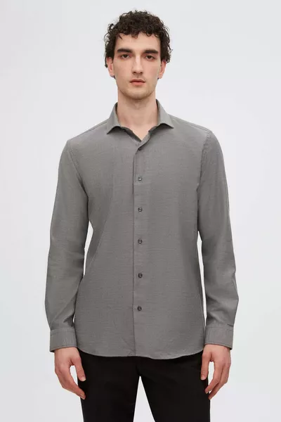 سليم صالح أنثراسايت طوق إيطالي دوبي كم طويل سهل الكي تنفس فور سيزونز