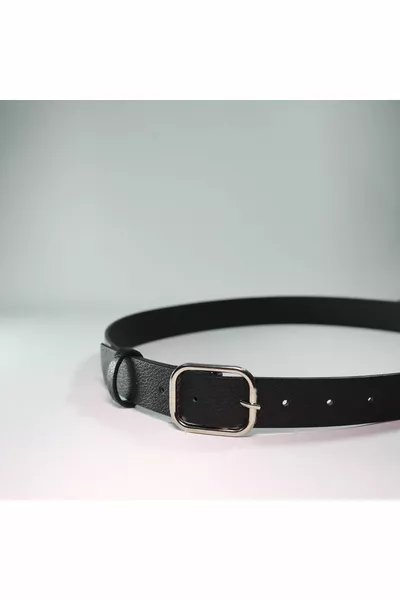 حزام نسائي أساسي مع مشبك مستطيل ، حزام سترة ، حزام فستان ، حزام قميص