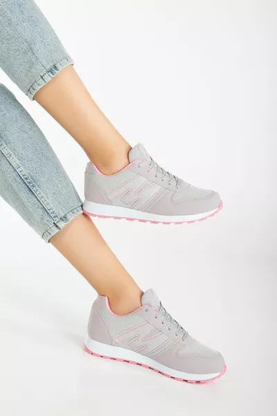 Unisex Eisrosa Schnürung Casual Casual Sohle Bequem Weiches Gehen Casual Sneaker Sneakers