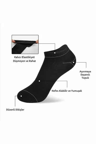 مجموعة اقتصادية مكونة من 8 أزواج من جوارب القطن البيضاء للرياضة والجري