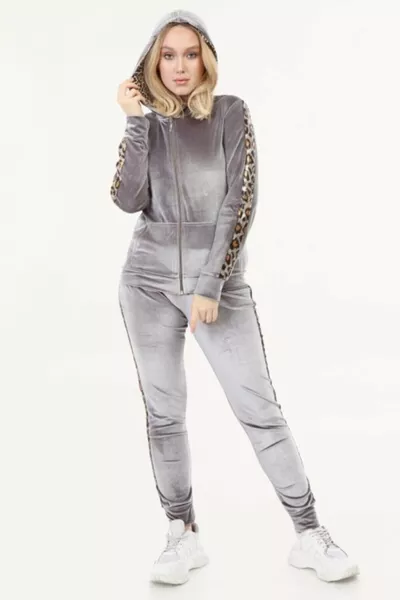 Leopard Print Grey Kadaife Set