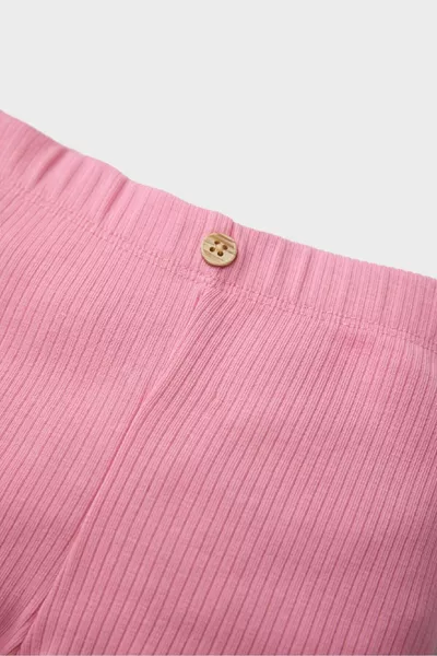 Girls' Baby Ribbed Kaşkorse Shorts with Elastic Waist SM