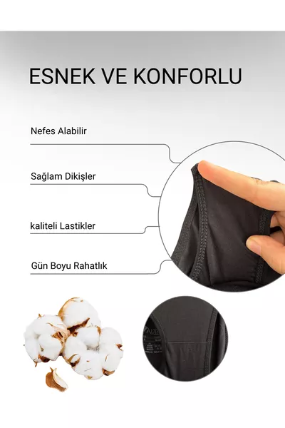 Дамски памучни прашки - пакет от 5, черни