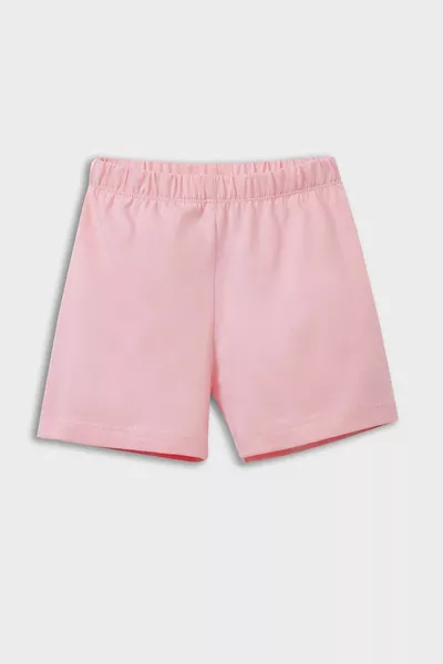 Baby Girl Pajama Set Unicorn Print Short Sleeve Cotton Top with Elastic Waist Shorts HS