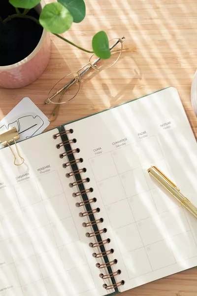  Spiraalgebonden Ketting Tijdloze Planner Agenda Groen