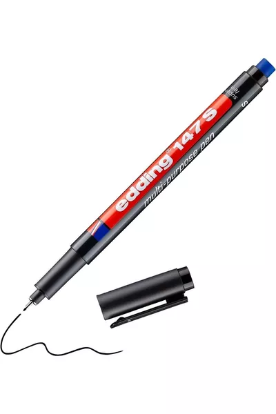  S 0.3mm Permanent Acetate Pen with Eraser Black