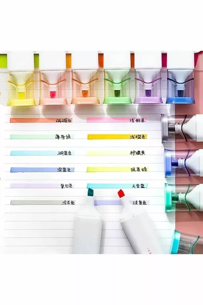 Набор цветных флуоресцентных карандашей, неоновые цвета, 6 штук