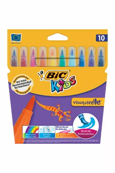 Kids Visaquarelle Brush Tip Felt Tip Paint Marker  Colors