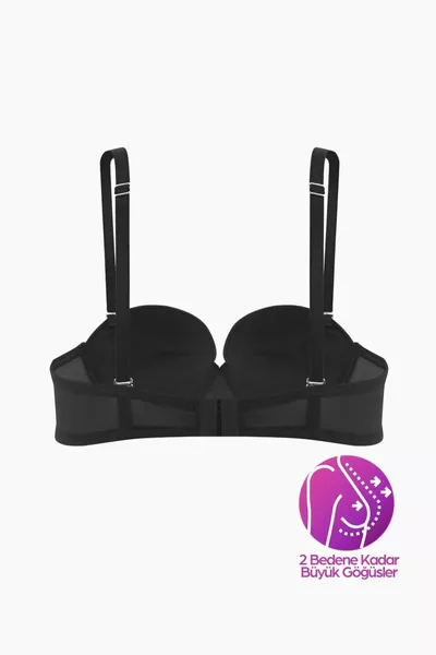 أوليمبوس صدرية مزدوجة مدعمة حمالة بدون حمالات - أسود - صدرية ميكرو - 