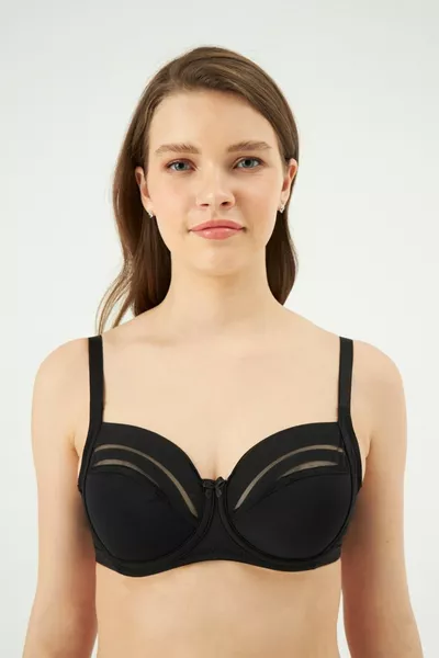  Hanna Padded Supportive Striped Single Bra