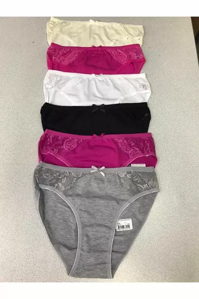 'li Paket Kadın Dantelli Bikini Külot Asorti Kilot
