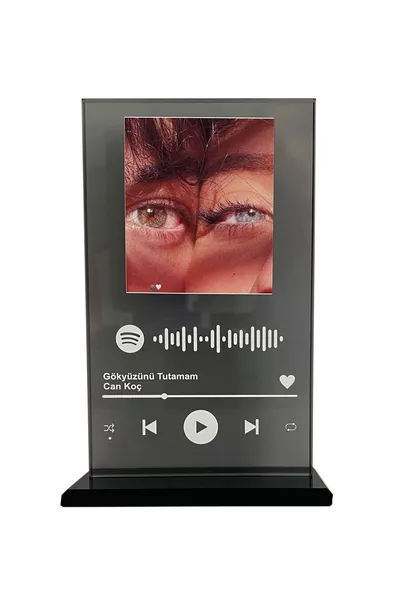 لوحة زجاجية سبوتيفاي، هدية شخصية مع رمز سبوتيفاي